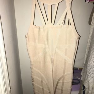 Gold Bebe mini dress